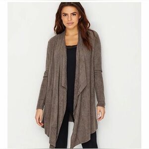 NWT BAREFOOT DREAMS Bamboo Calypso Wrap Cardigan #436 in Cocoa Size 3X